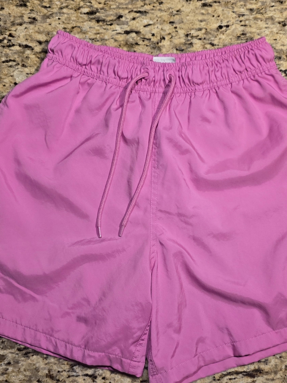Men’s Pink Elastic-Waist Drawstring Shorts- Size SMALL